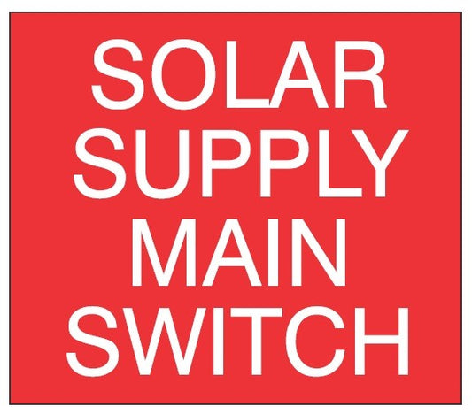 ENGRAVED UTILITY IDENTIFICATION LABEL SOLAR