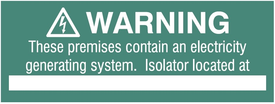 ENGRAVED UTILITY IDENTIFICATION LABEL