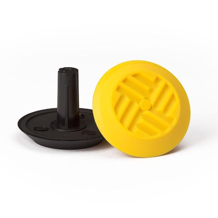WARNING TACTILE ROUND PACK OF 100 - BLACK TPU
