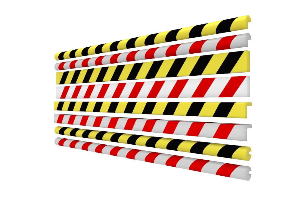 ANTI COLLISION STRIP 1M POLYURETHANE - BLACK / YELLOW
