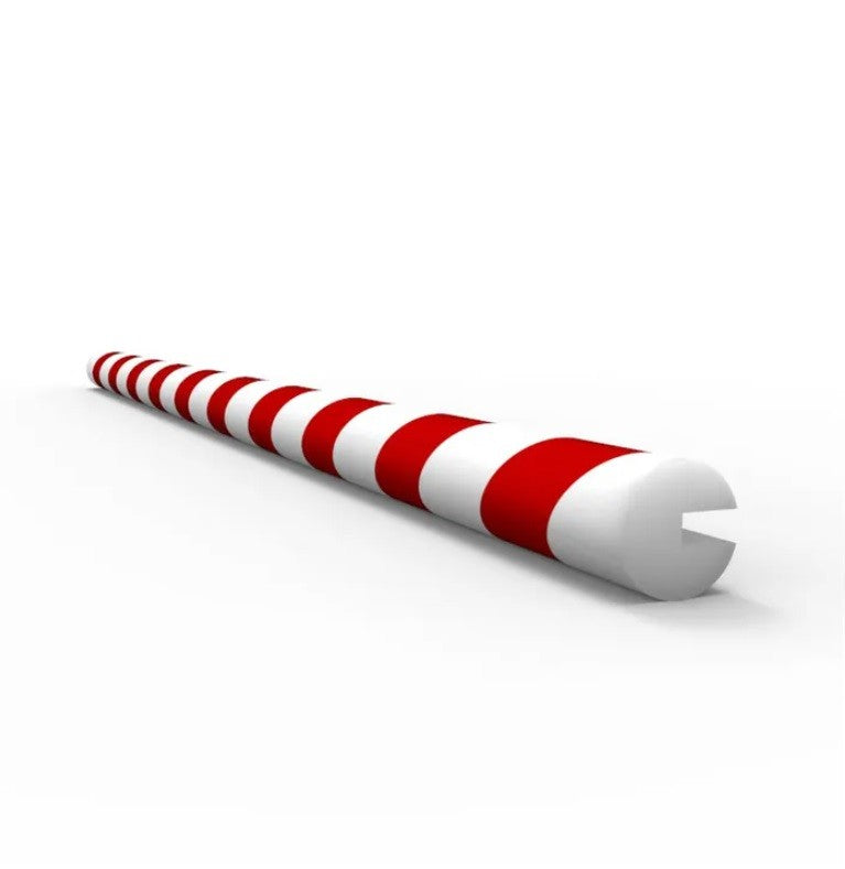 ANTI COLLISION STRIP 1M POLYURETHANE - RED / WHITE