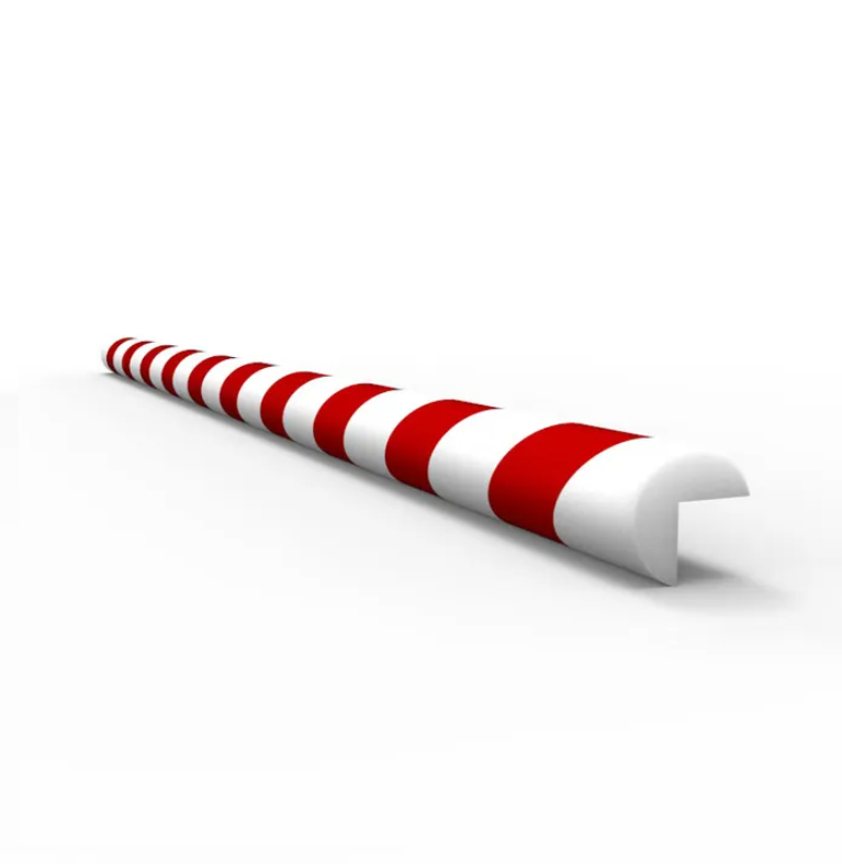 ANTI COLLISION STRIP 1M POLYURETHANE - RED / WHITE