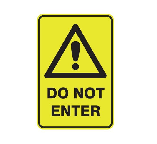 DO NOT ENTER WITH PICTO CLASS 1 REFLECTIVE ALUMINIUM 445 X 295