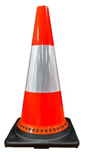 TRAFFIC CONE ORANGE WITH REFLECTIVE BAND 700MM