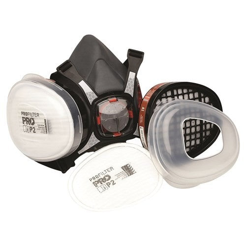 PROCHOICE ASSEMBLED HALF MASK WITH A1P2 CARTRIDGES