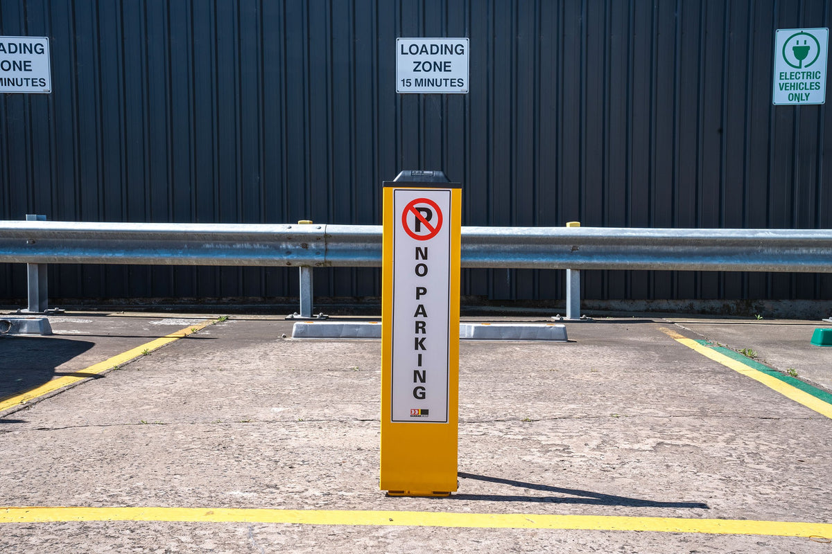 FOLD DOWN PARKING SPACE PROTECTOR - NO PARKING