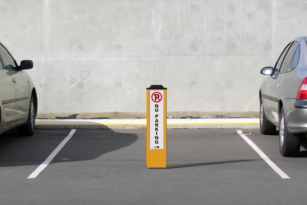 FOLD DOWN PARKING SPACE PROTECTOR - NO PARKING
