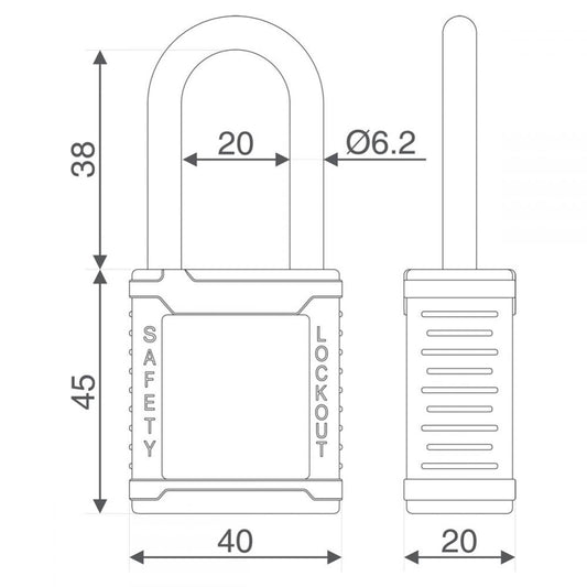 LOTO PADLOCK - RED