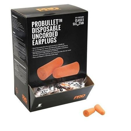 PROCHOICE PROBULLET DISPOSABLE EARPLUGS UNCORDED 200 PAIRS
