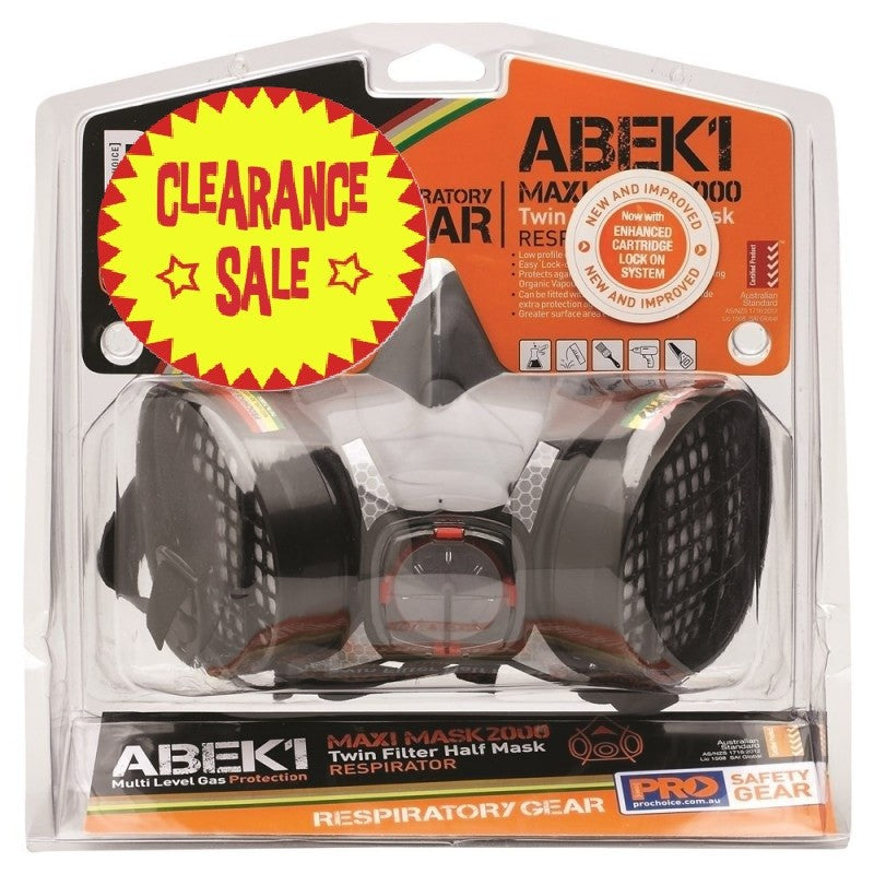 PROCHOICE ASSEMBLED HALF MASK WITH ABEK1 CARTRIDGES