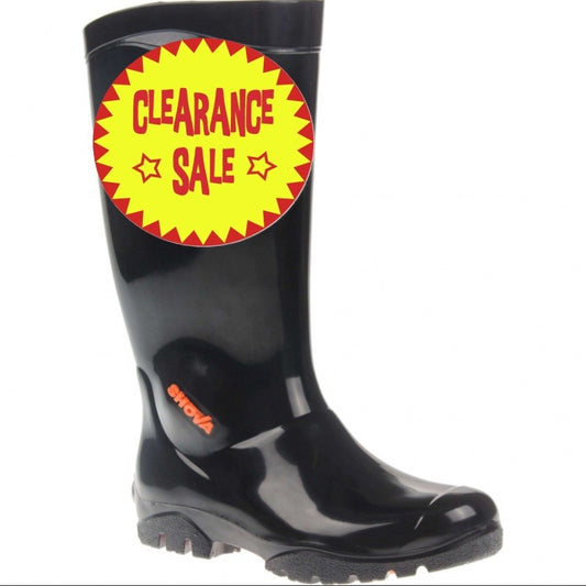 SHOVA ANTIBACTERIAL GUMBOOTS - BLACK