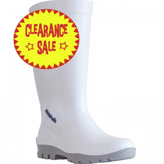 SHOVA ANTIBACTERIAL GUMBOOTS - WHITE - size 9