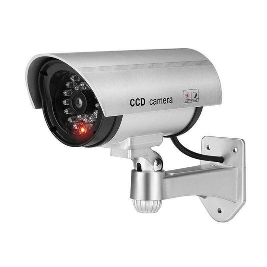 Realistic Dummy CCTV Camera With Red Flashing Light