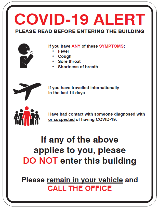COVID-19 Specific Signage