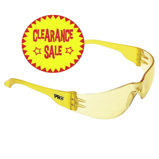 PROCHOICE TSUNAMI SAFETY GLASSES Amber - pack of 12