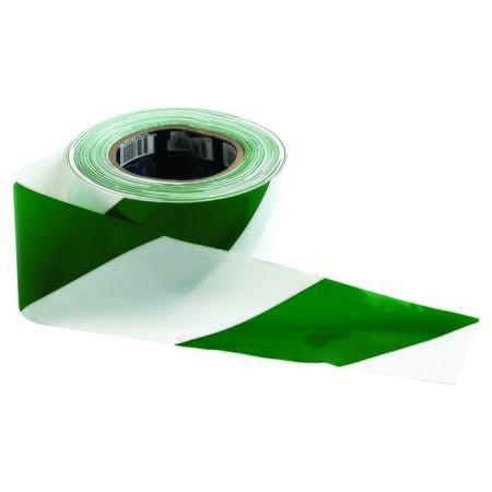 GREEN / WHITE BARRIER TAPE