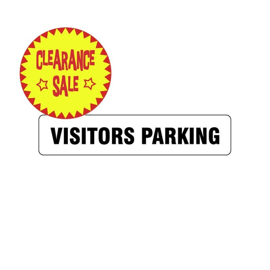 VISITORS PARKING SIGN COLOURBOND METAL 600 X 125